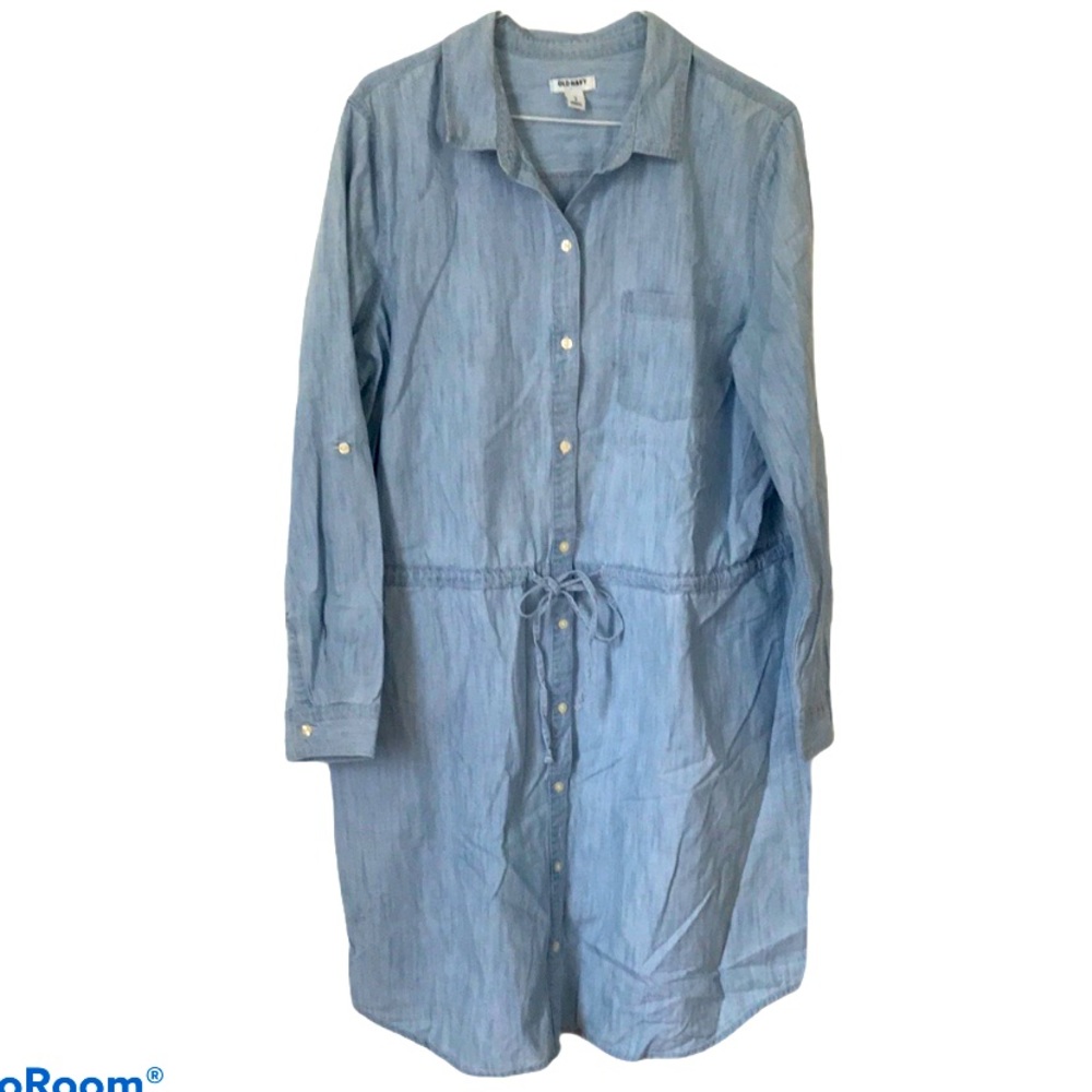 Old Navy Chambray Button Down Shirt Dress